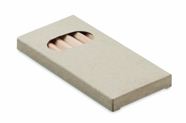 Logo trade promotional merchandise photo of: 6 coloured pencils in box